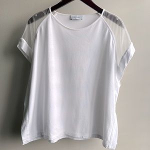 Sheer Sleeve Tee
